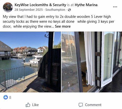 Keywise locksmith Hythe Marina &mdash; Southampton & Hythe area