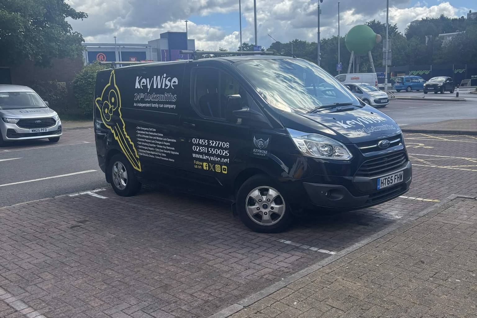 Real photo of the Keywise locksmith van in Sholing, Bugsy & van, Sholing