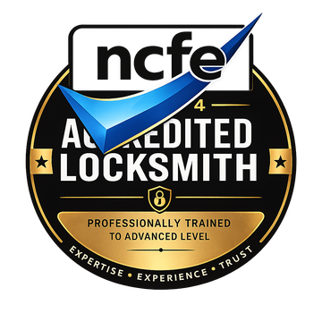 NCFE Level 4 accredited locksmith badge
