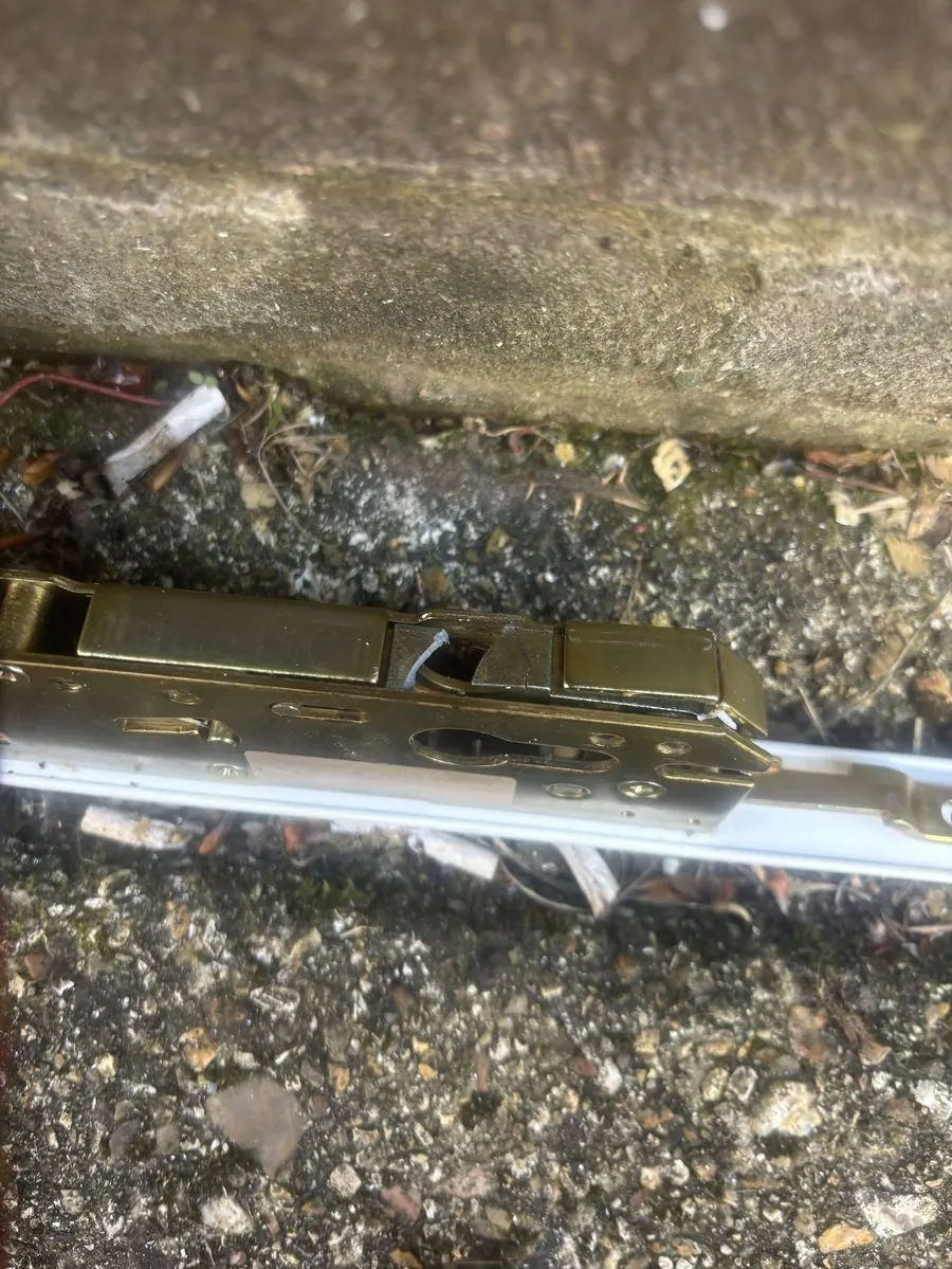 Failed uPVC multipoint mechanism, internal gearbox we replace on Southampton patio and front doors
