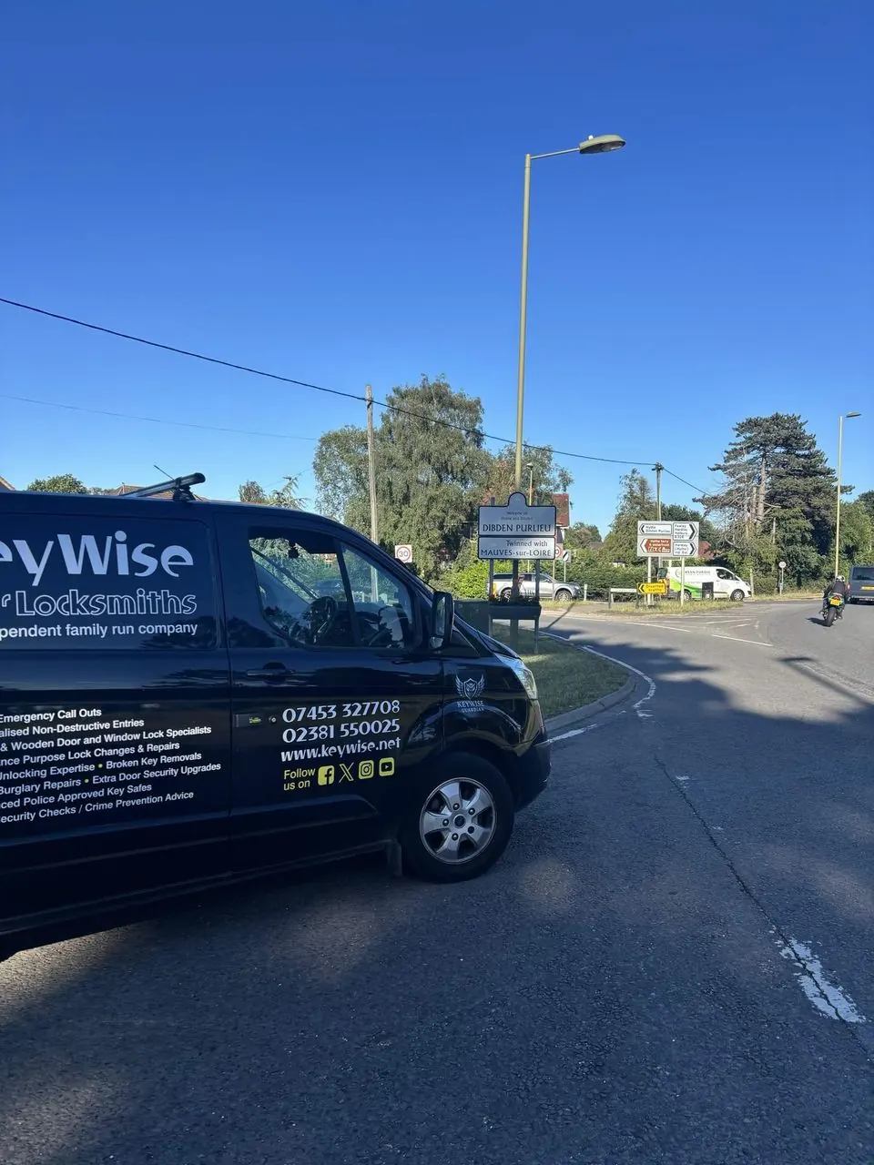 Real photo of the Keywise locksmith van in Dibden (SO45), Bugsy & van, Dibden
