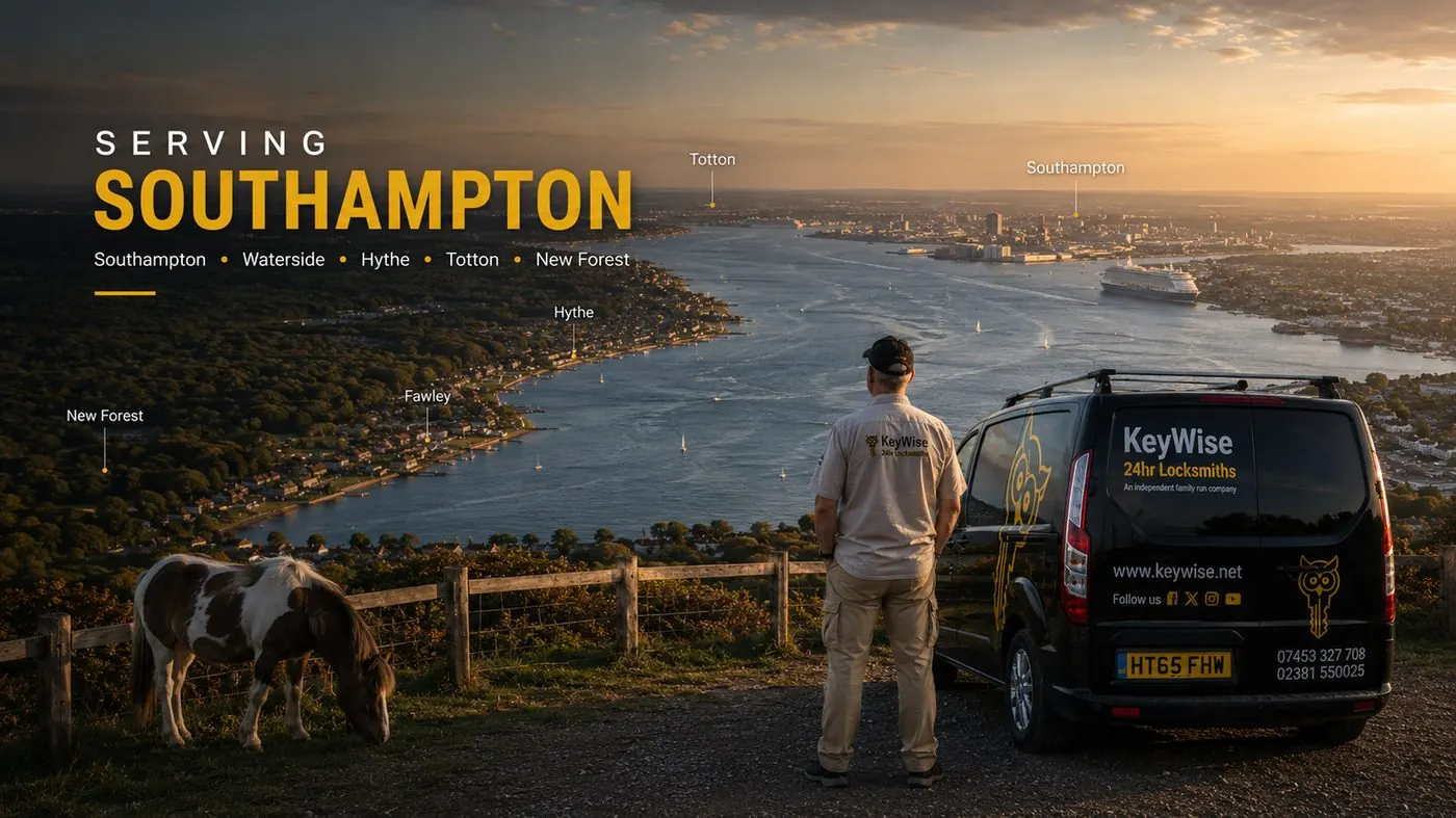 Keywise locksmith Southampton Waterside Hythe Totton New Forest, Southampton & New Forest area