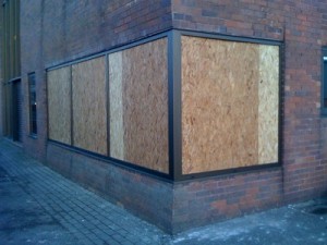 Boarding up windows