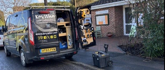 Keywise locksmith van out on a job across Southampton and the Waterside