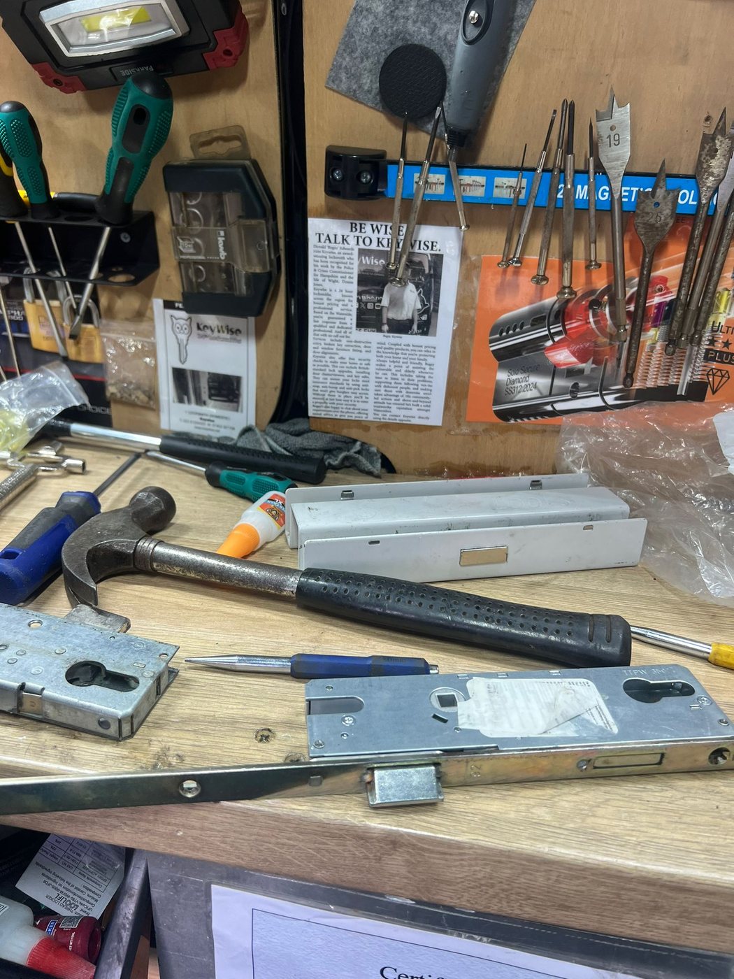 Old and new gearboxes side by side on the Keywise van workbench